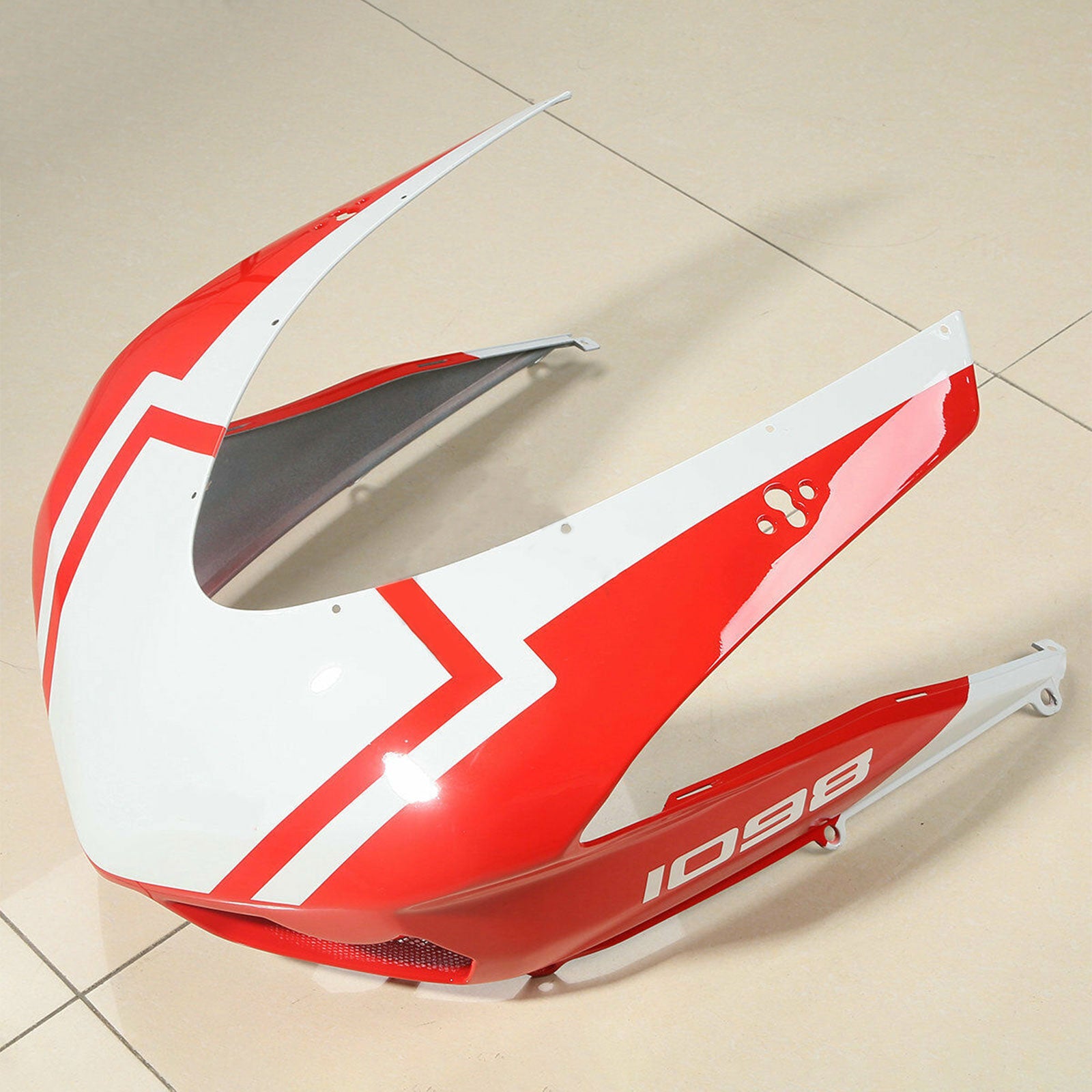 Amotopart All Years Ducati 1098 848 1198 Red&White Fairing Kit