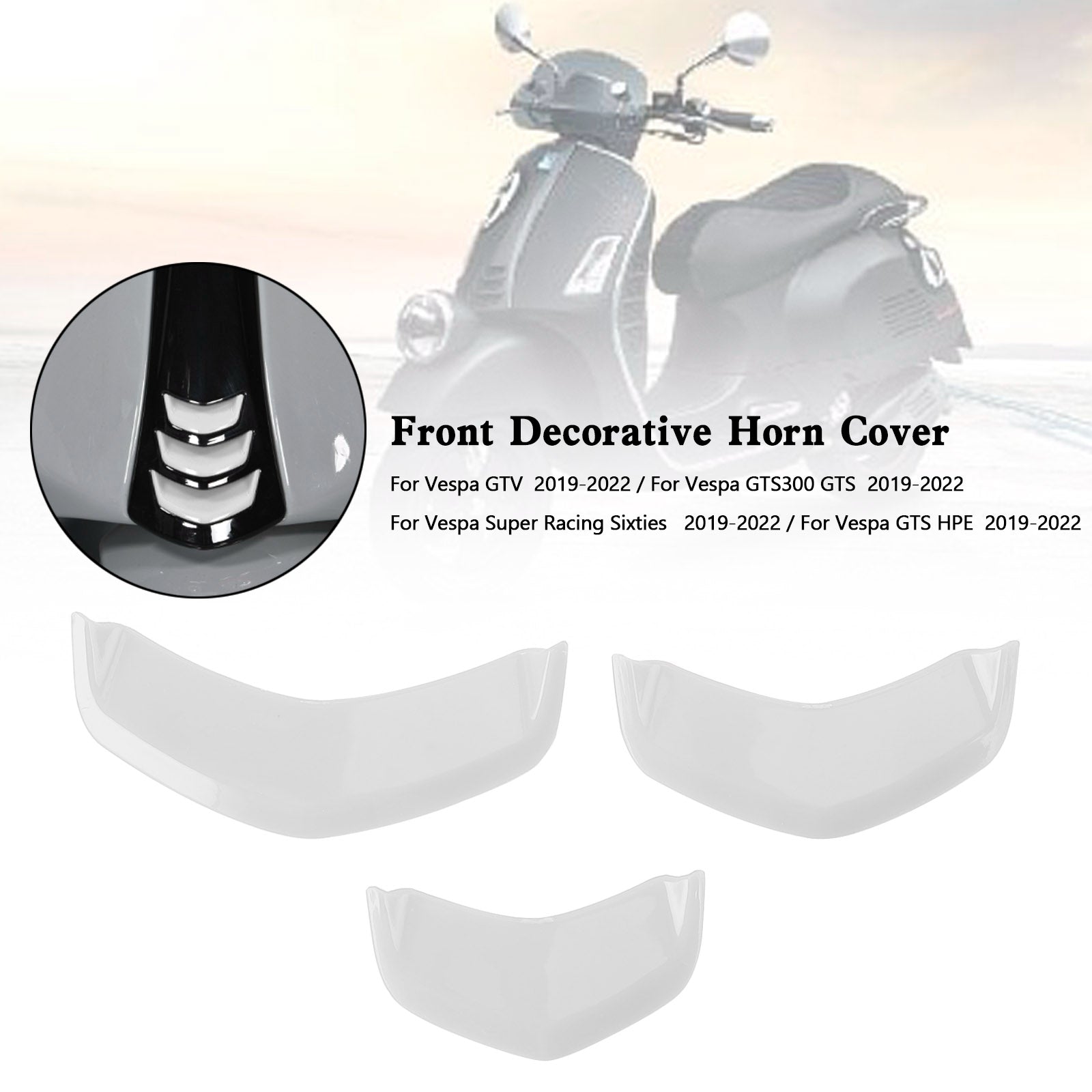 Front Horn Cover Decoration Trim For Vespa Sprint 300 GTS 300 HPE GTV