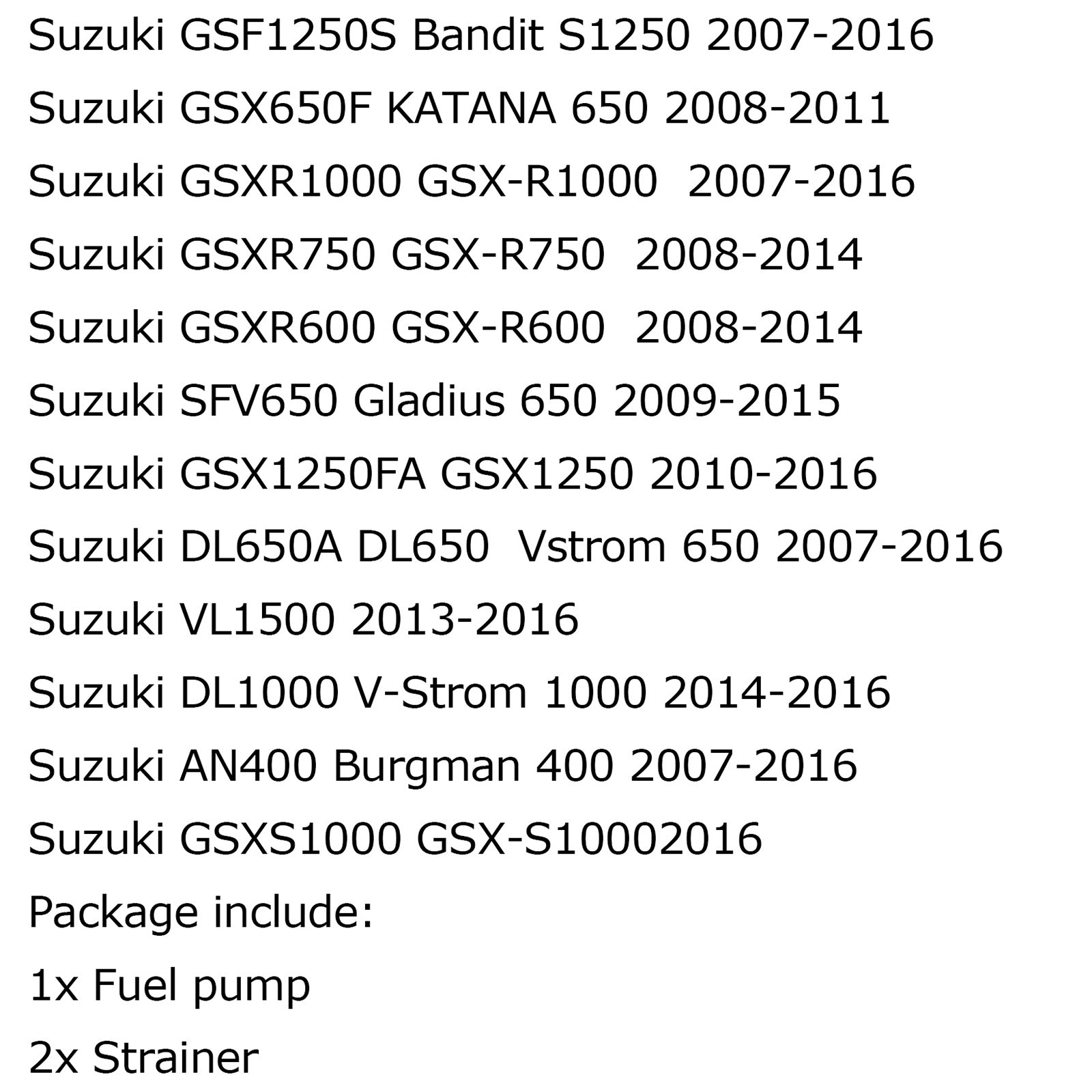 35 mm Kraftstoffpumpe passend für Suzuki KATANA 650 GSX650F GSX-650F 2008 GSXS1000 2006