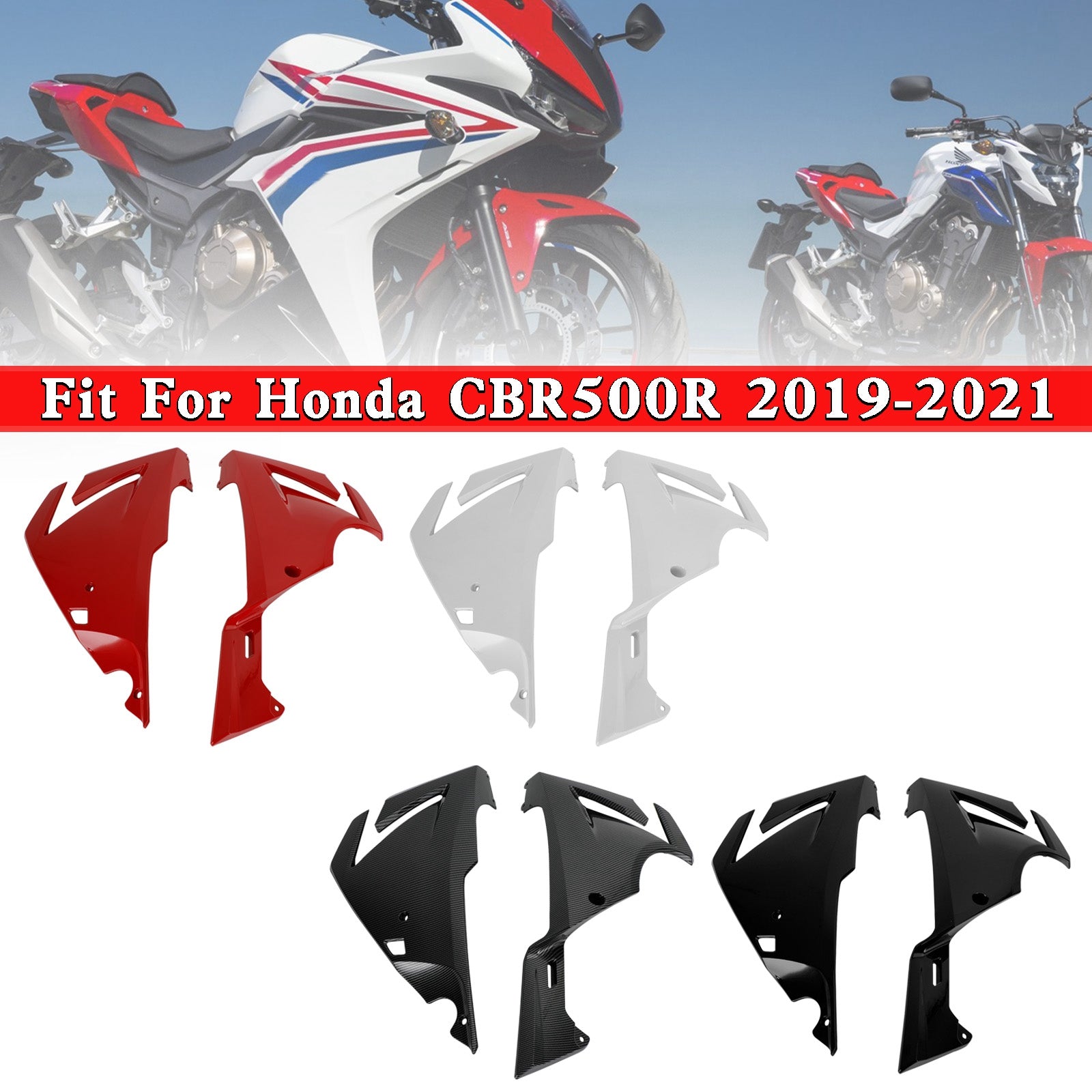 Cubierta de panel de marco lateral carenado para Honda CBR500R 2019-2021 genérico