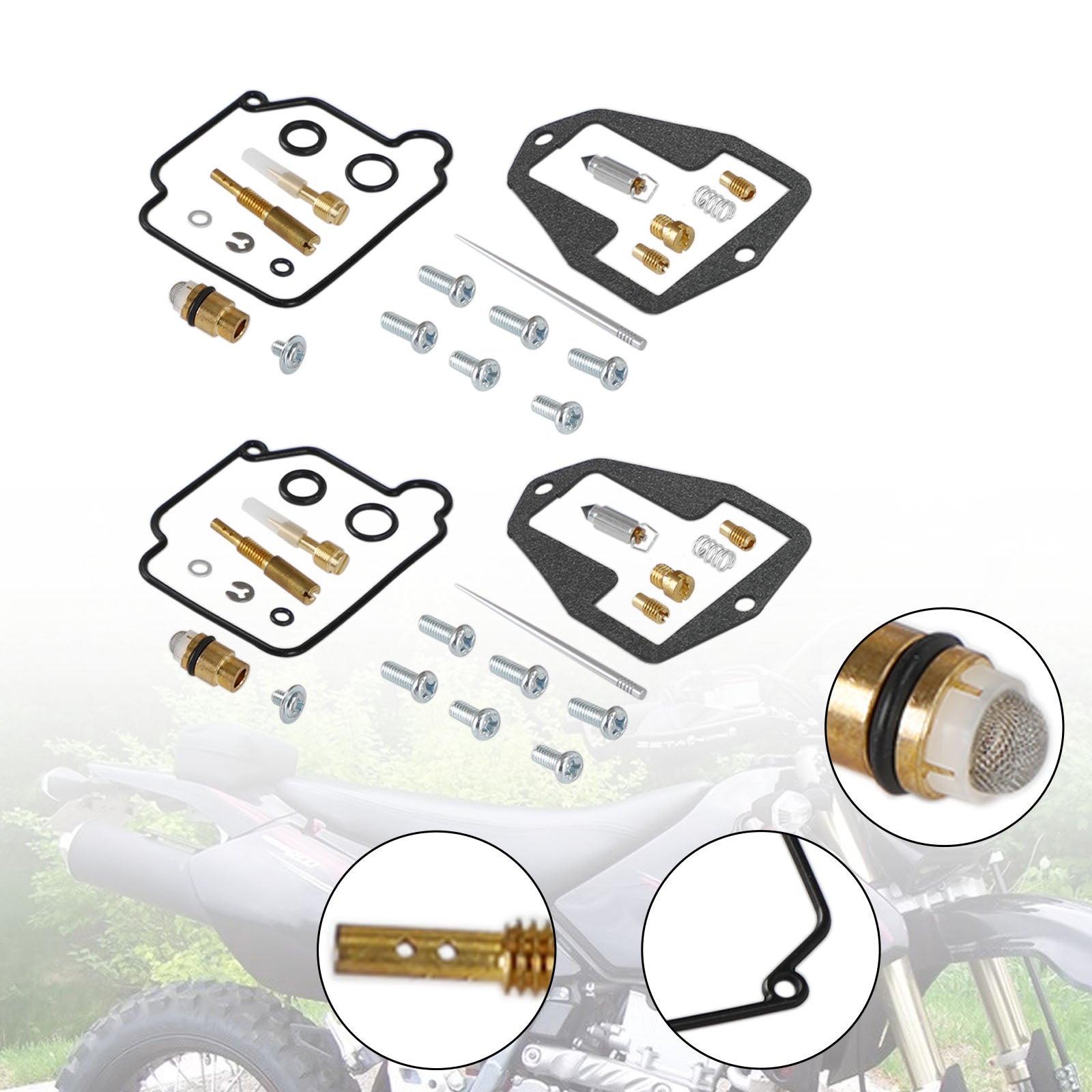 Kit de réparation de reconstruction de carburateur, 2 pièces, adapté à Suzuki DRZ250 DR-Z250 2001 – 2007 générique