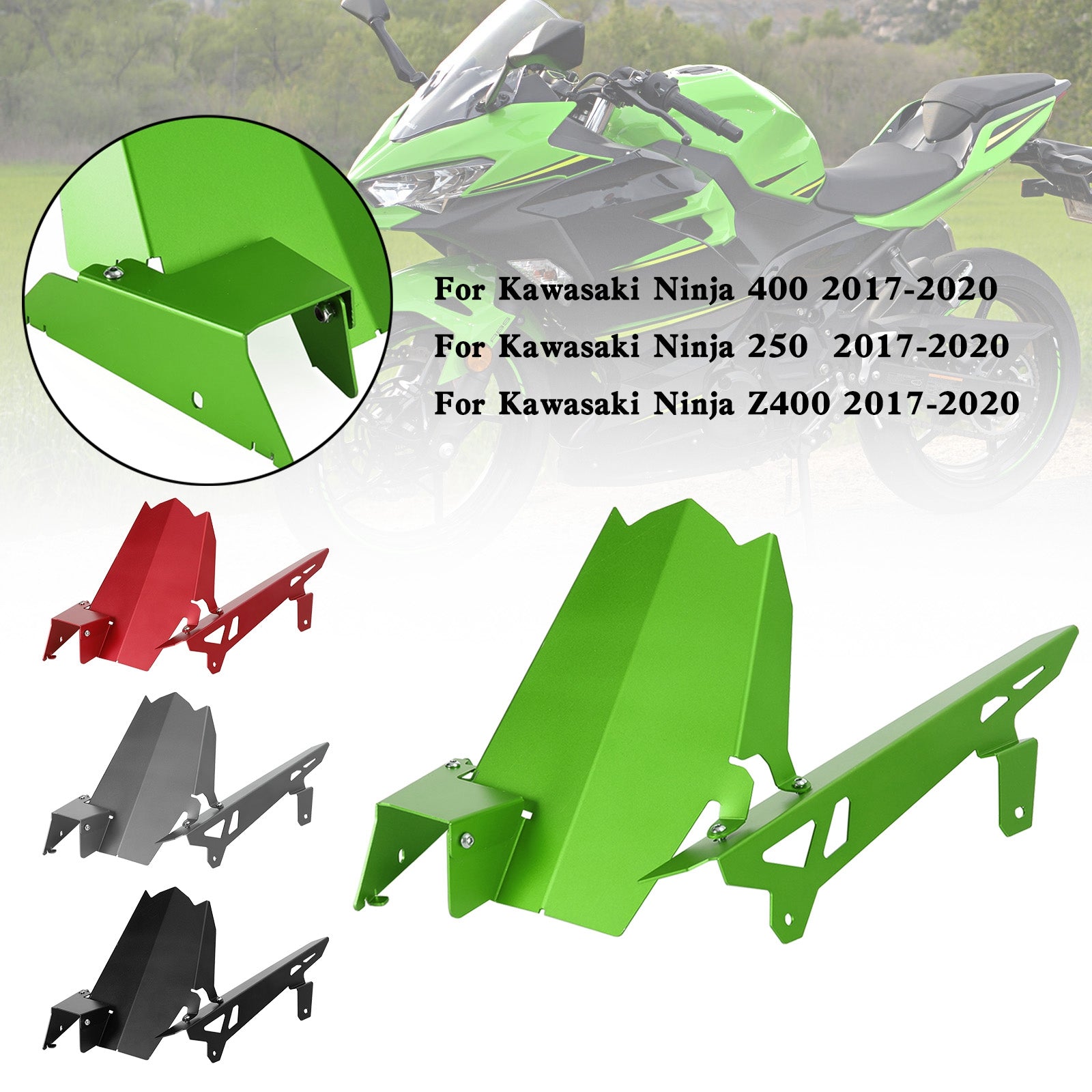 Kettenrad-Kettenschutzabdeckung für Kawasaki Ninja 400/250 Z400 2017–2020