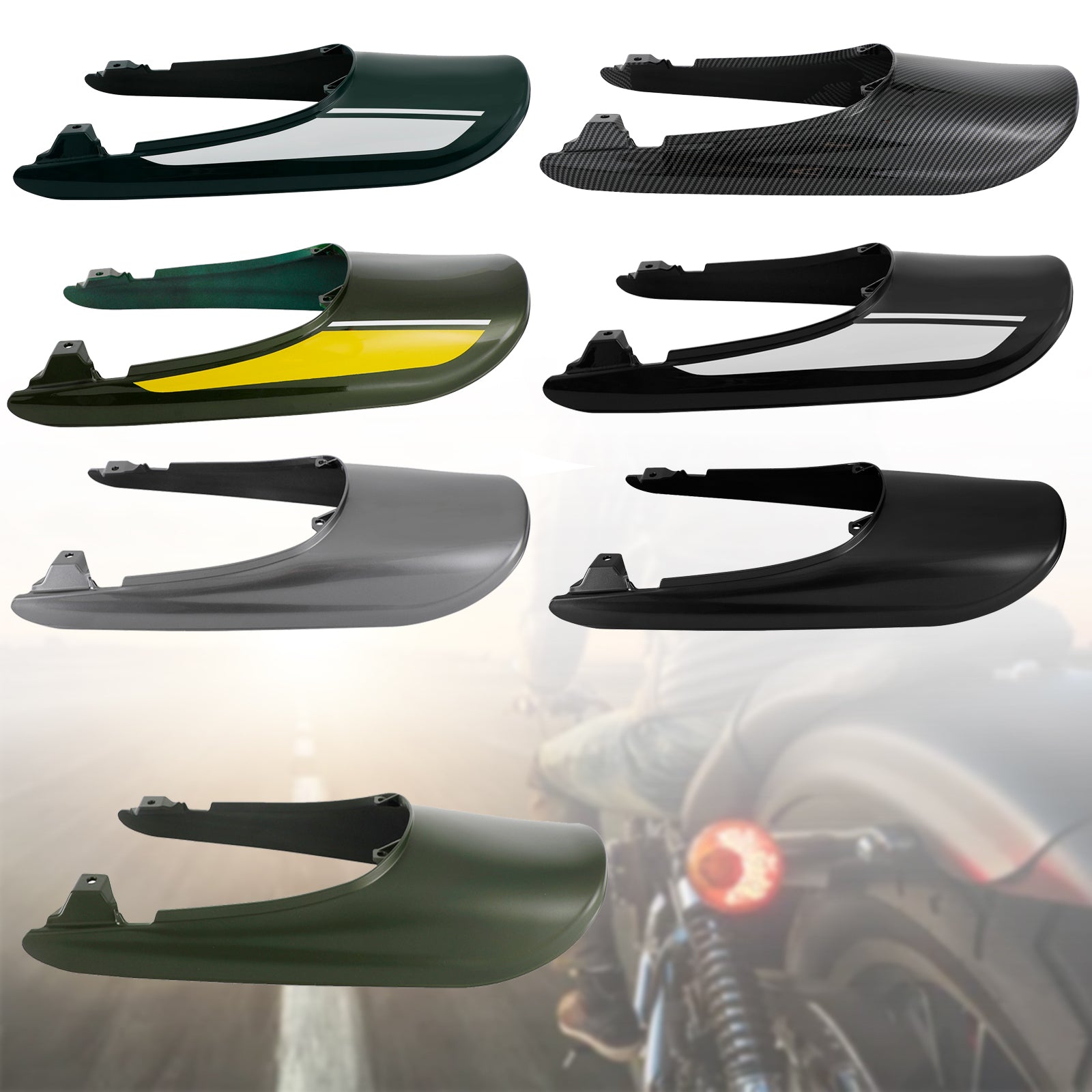 Tail Cowl Fairing+License Plate Bracket fit for Kawasaki Z900RS 2018-2022 Generic