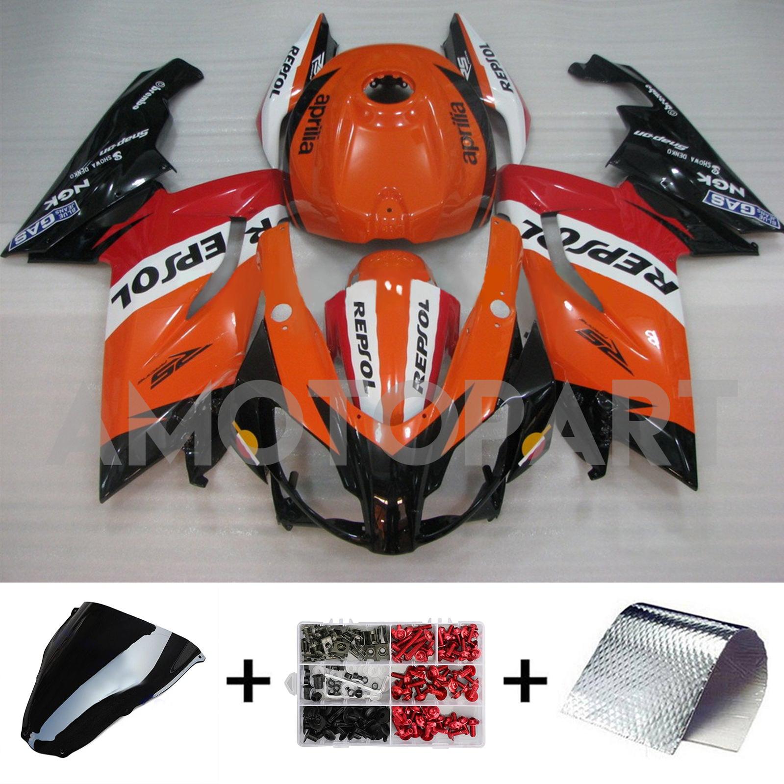 Amotopart Aprilia 2006-2011 RS125 Red&Orange Repjol Fairing Kit