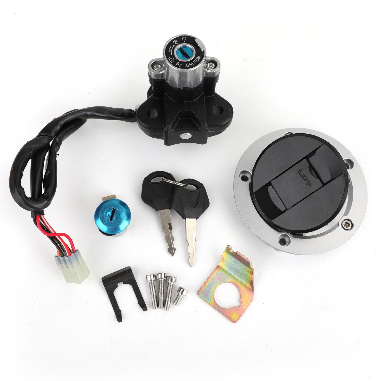 Ignition Switch Lock & Fuel Gas Cap Key Set for Suzuki GSXR 600 750 SV1000