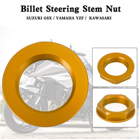 Billet Steering Stem Nut For SUZUKI GSXR 600/750 YZF-R1 ZX6R S1000RR