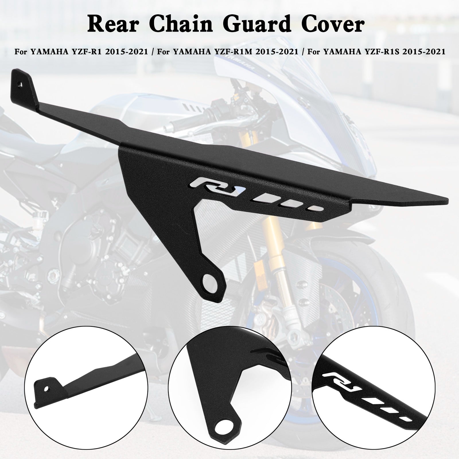 15-21 Yamaha YZF R1 R1M R1S Couvercle de protection de chaîne de pignon arrière