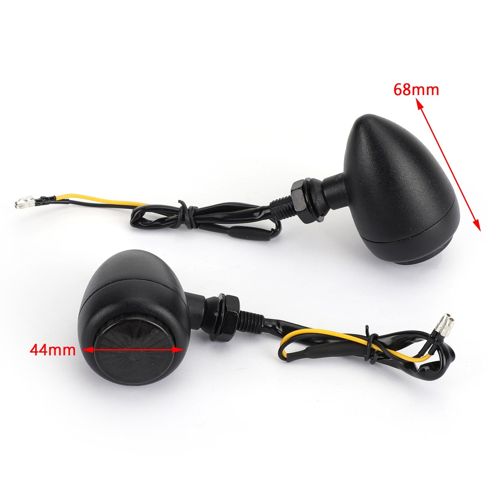 Turn Signals Indicators Fit For Harley Chopper Cafe Racer Black