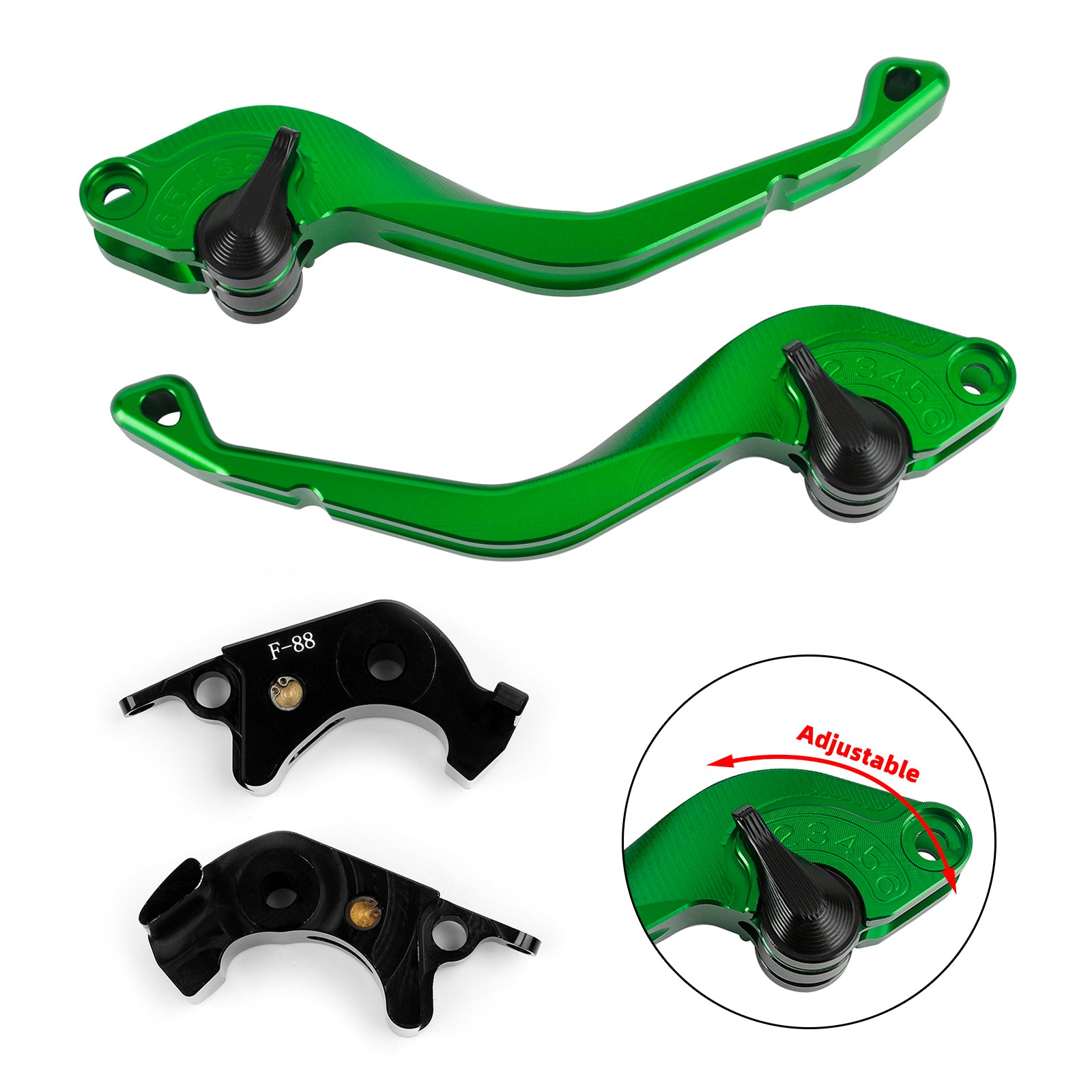 Palanca de freno de embrague corta CNC compatible con Kawasaki ZX1400 ZX14R ZZR1400 GTR1400