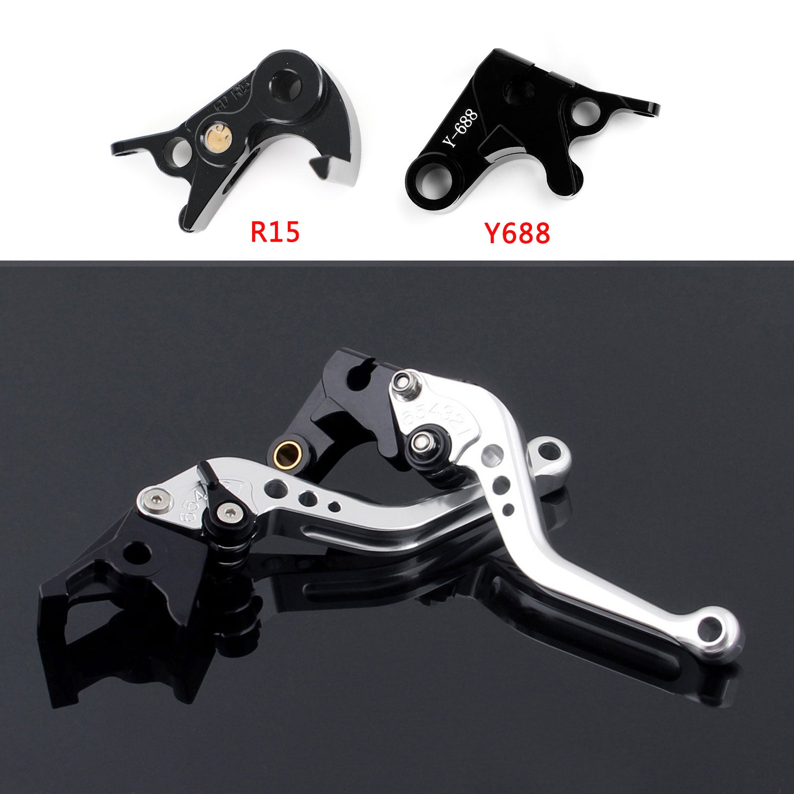 Levier de frein d'embrayage court adapté pour Yamaha MT-09 Tracer 900/GT 21-22 YZF R6 17-20 générique