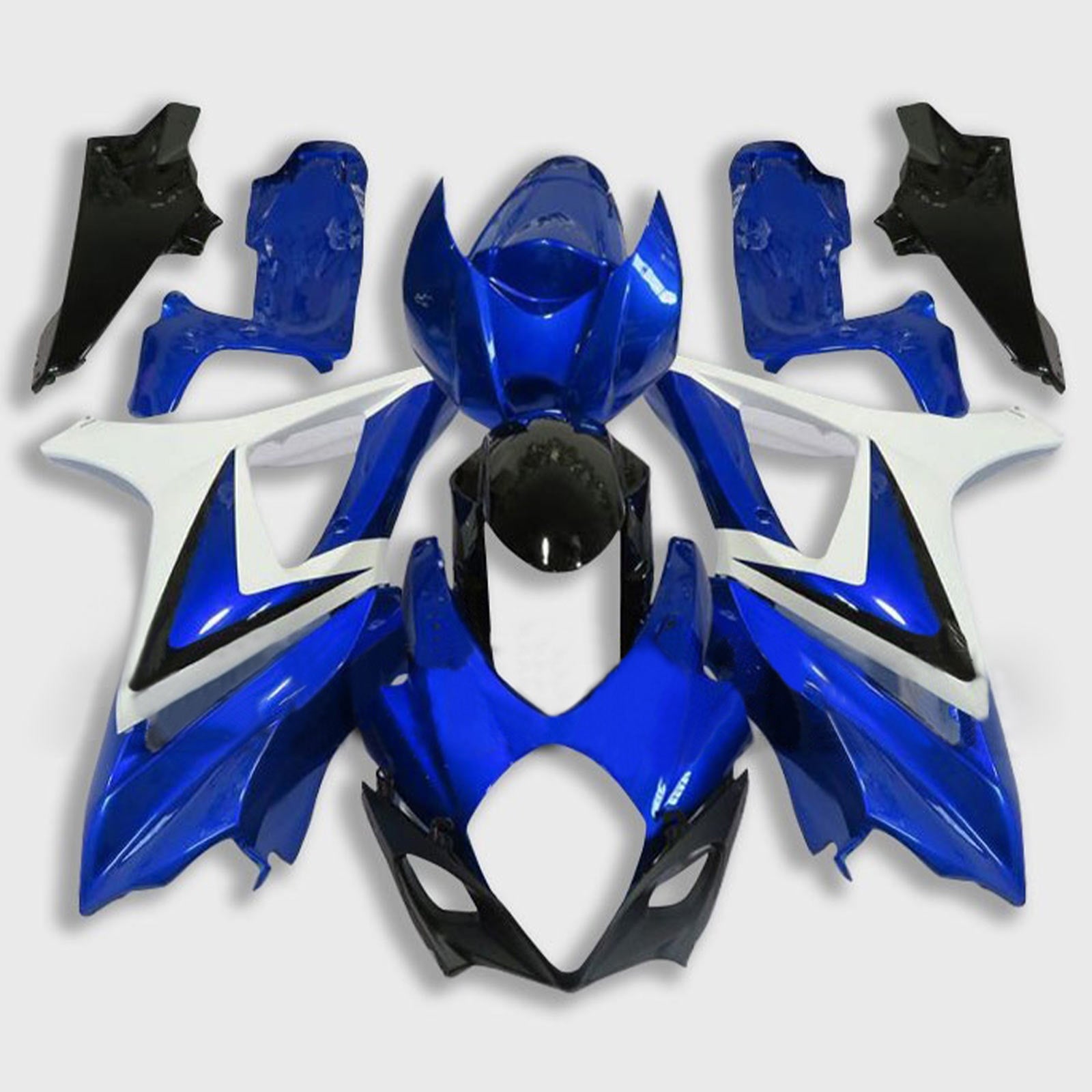 Amotopart 2007-2008 Suzuki GSXR1000 Fairing Blue&White Kit