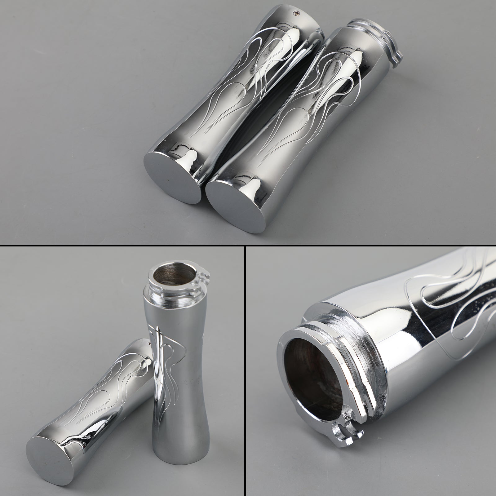 Grips Fit For Yamaha Road Star 1600 / 1700 Flame 2  - Chrome