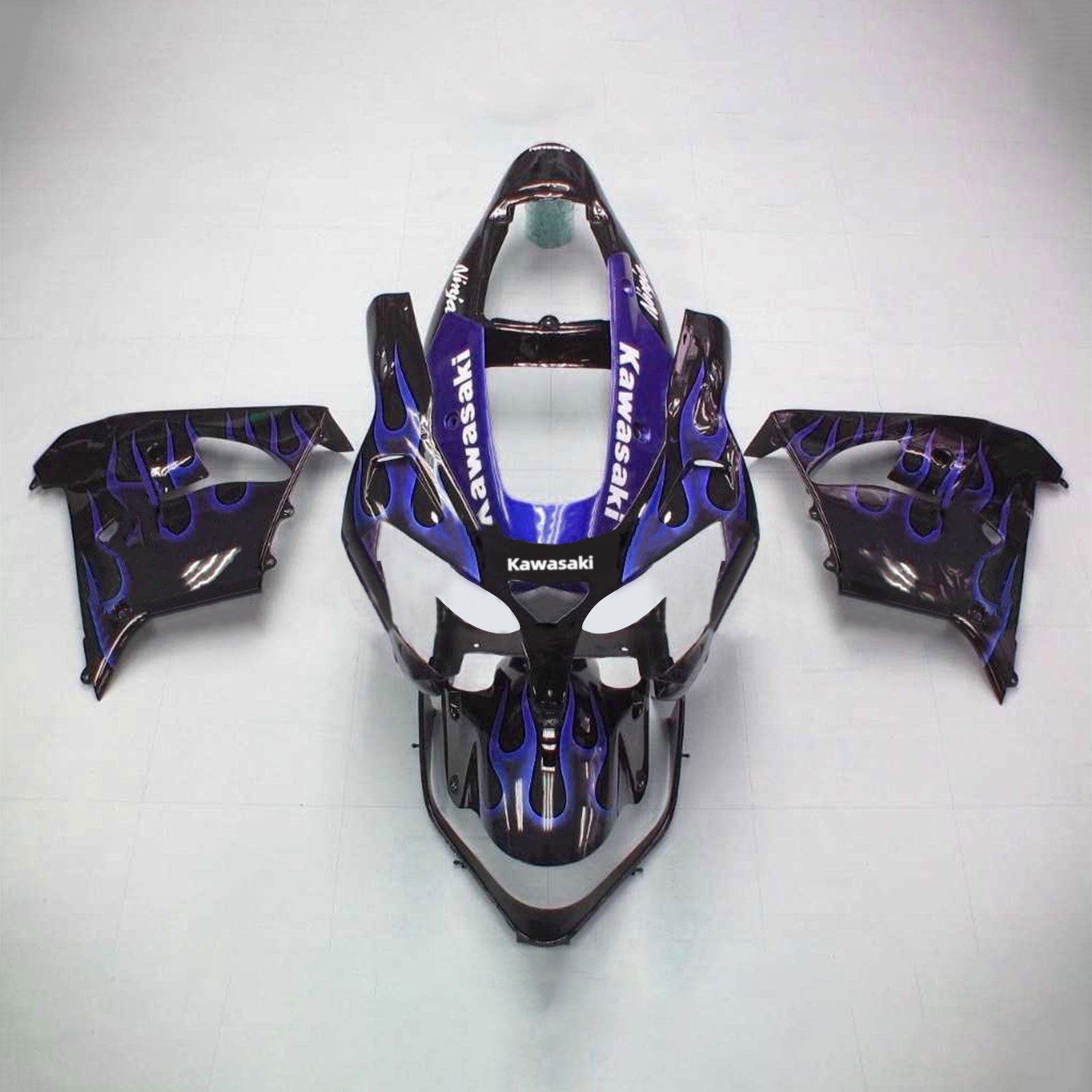 Amotopart Kawasaki 2002-2003 ZX9R Purple Black Mix Fairing Kit