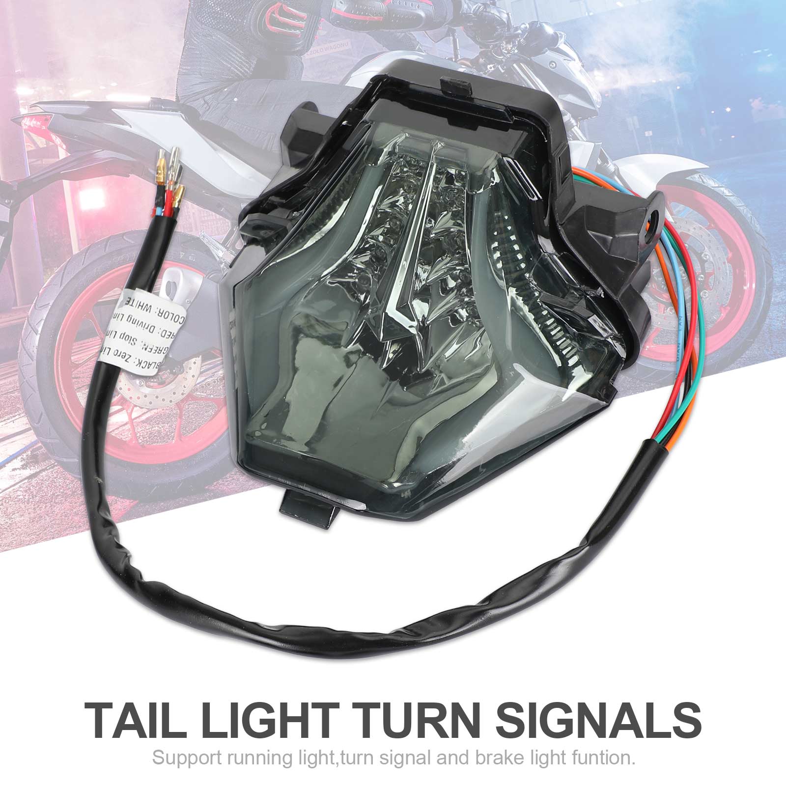 Tail Light Turn Signals Integrated For YAMAHA YZF R25/R3 MT 03/07/25 FZ 07 Generic