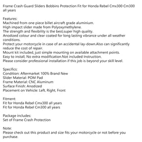 Cnc Anti-Crash Frame Sliders Protector Fit For Ducati 696 796 1100 08-14 Titanium Generic