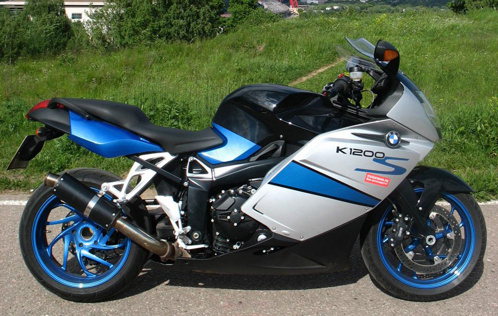 Amotopart BMW 2005-2010 K1200S Kit de carenado azul plateado