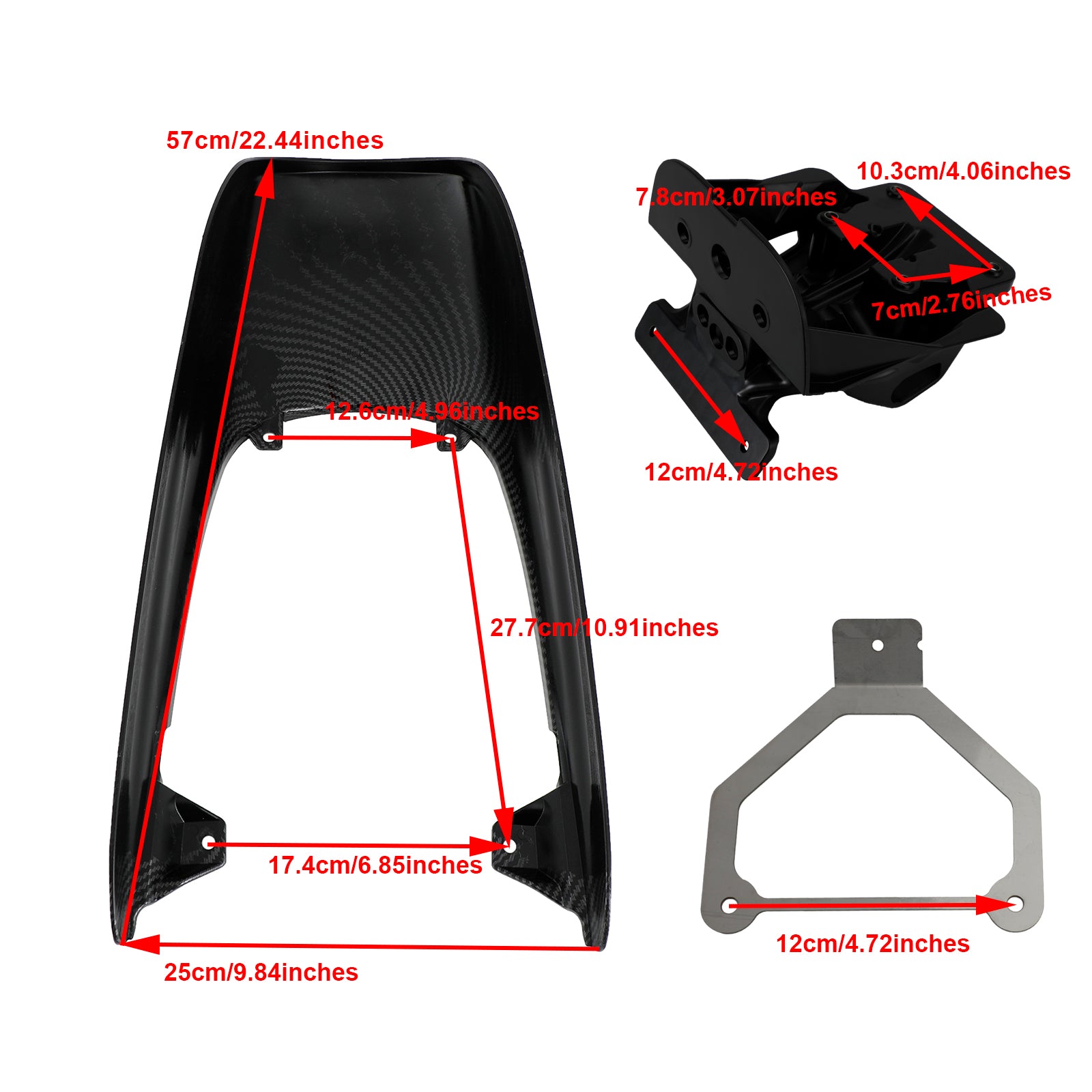 Tail Cowl Fairing+License Plate Bracket fit for Kawasaki Z900RS 2018-2022 Generic