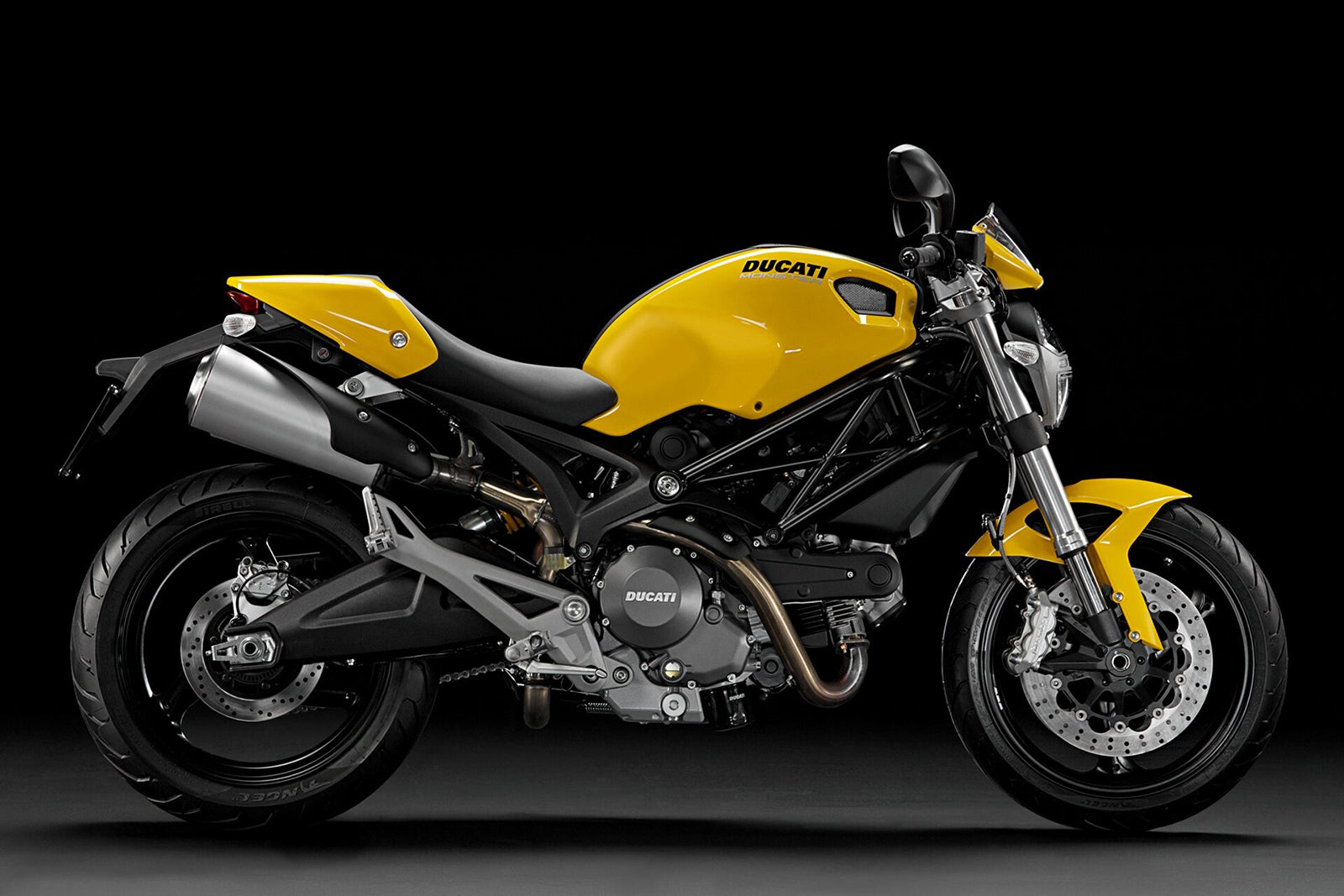 Amotopart Ducati alle Jahre Monster 696/796/1100 S EVO Gelbes Verkleidungsset