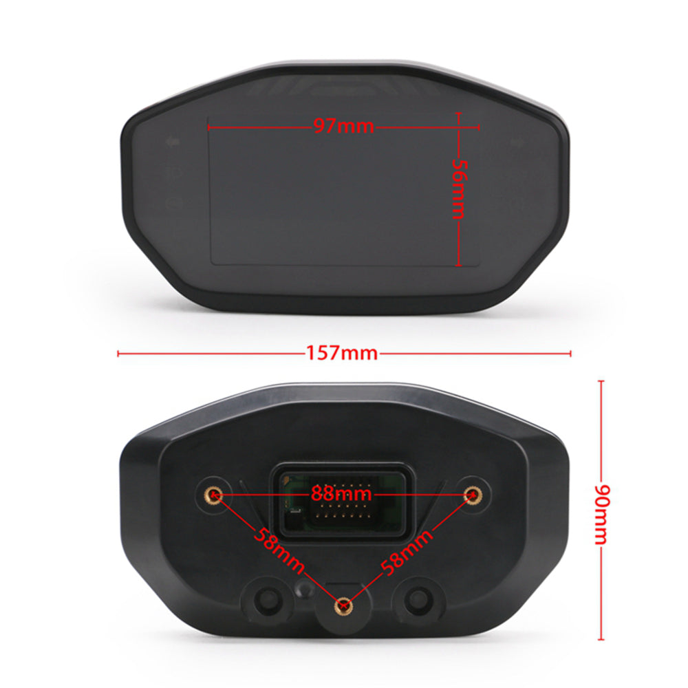 ユニバーサルオートバイ Tft デジタルスピードメーター 14000Rpm 6 ギアバックライト走行距離計