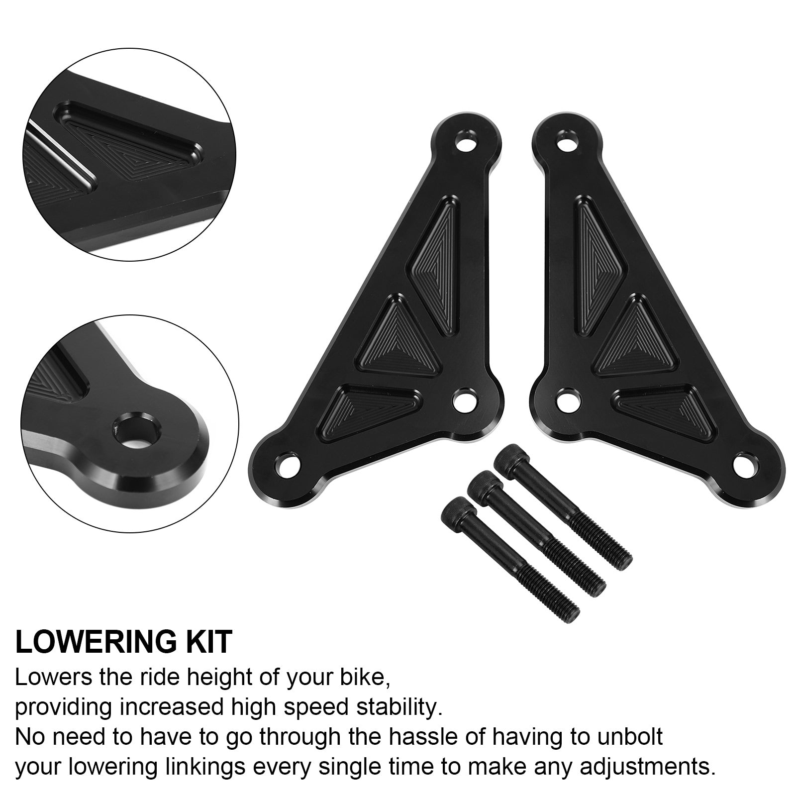 Rear Suspension Lowering Links Kit For KAWASAKI Z1000 2014-2015 Black Generic