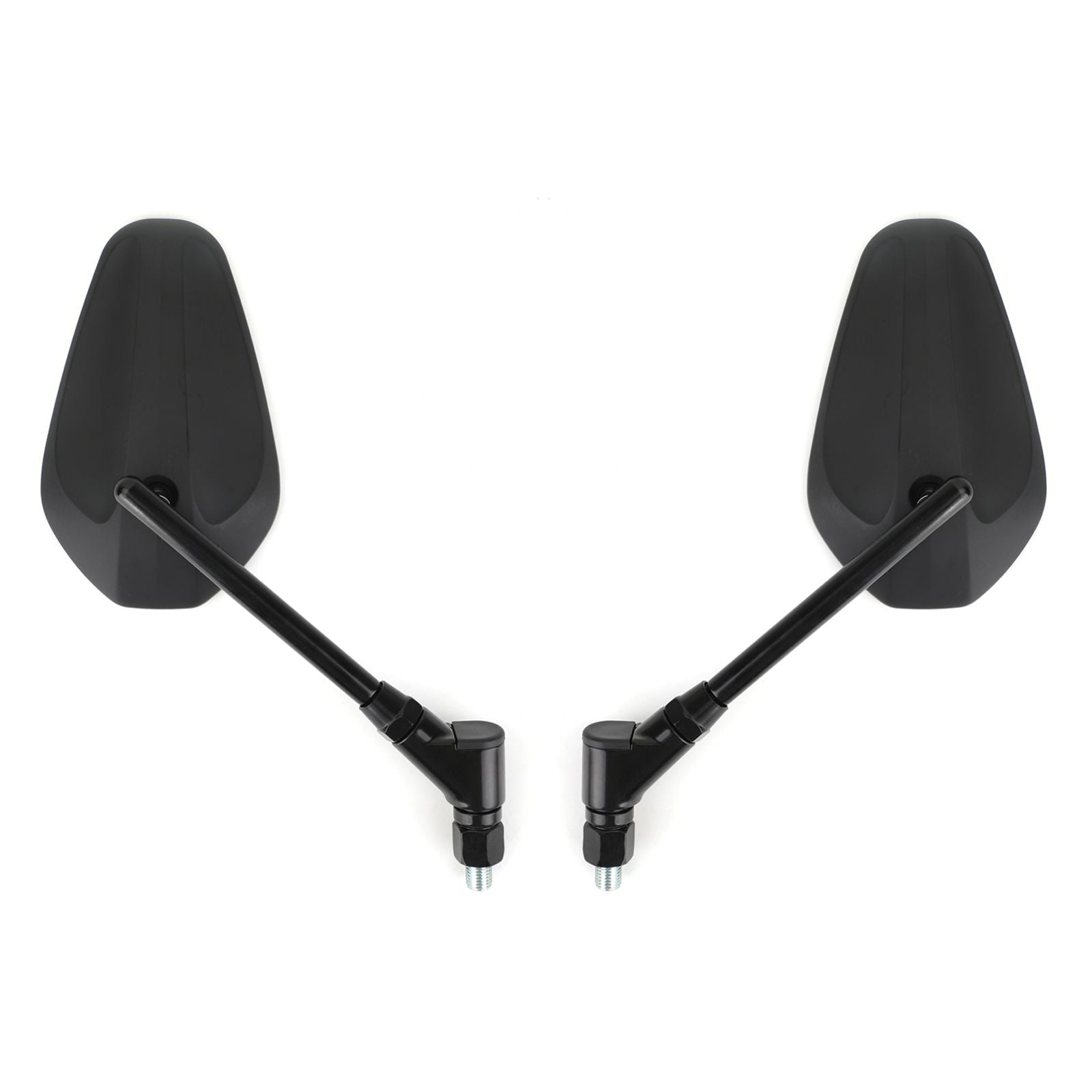 Neu Schwarz Links &amp; Rechts Motorrad Cruiser Chopper Rearview Außenspiegel M10 10mm Generisches