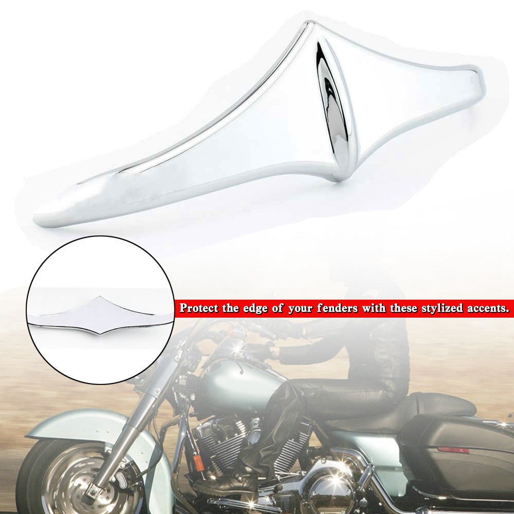 Rear Front Fender Leading Edge Tip Trim Accent Chrome For Touring FLHX FLTR Generic