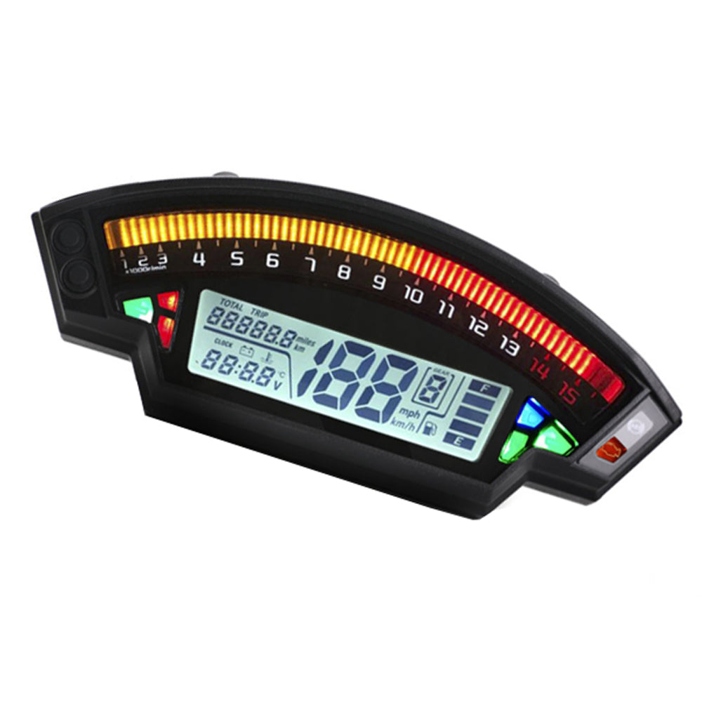 Motorcycle Lcd Rpm Digital Display Odometer Speedometer Gauge Meter Backlight Generic