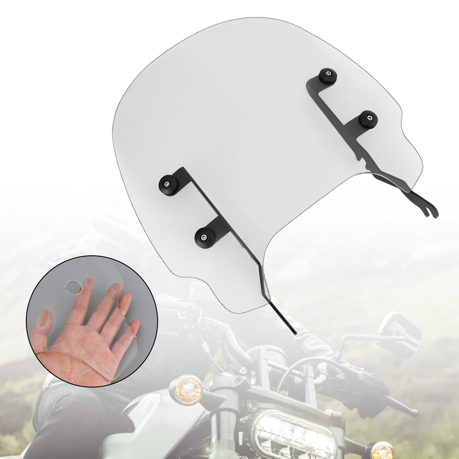 ABS-Motorrad-Windschutzscheibe, passend für Sportster S RH1250 2021–2022