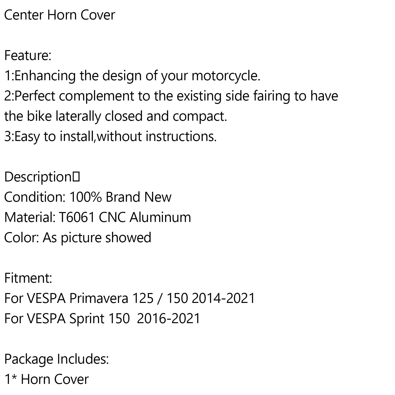 For Vespa Sprint Primavera 150 Sprint 150 Motorcycle CNC Aluminum