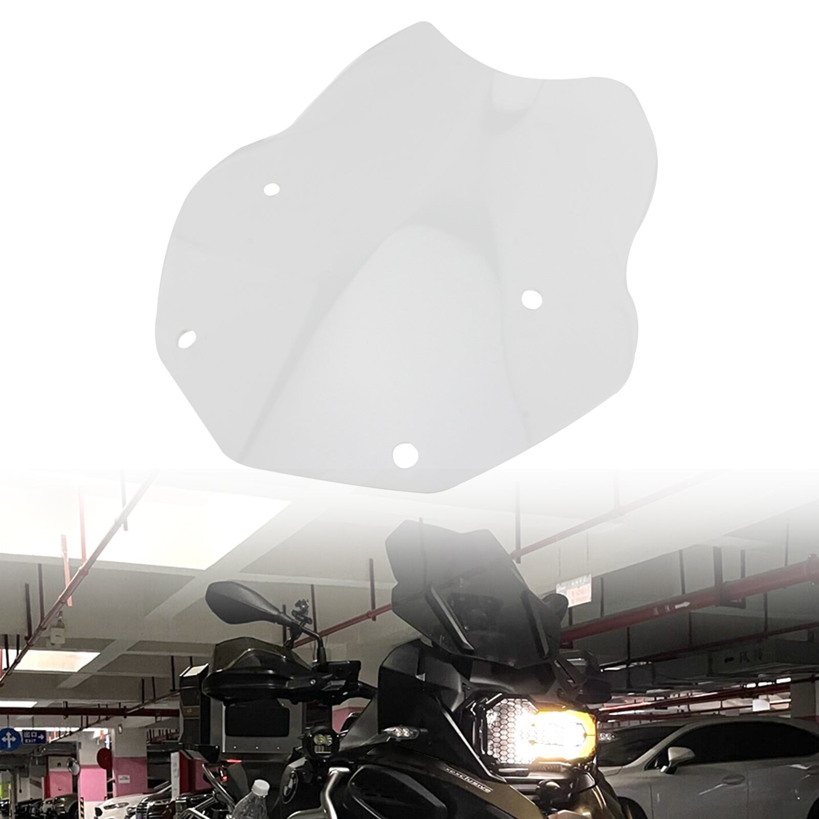 Parabrezza WindScreen adatto per BMW R1200GS Adv LC 2014-18 R1250GS Adventure 2019 Generico