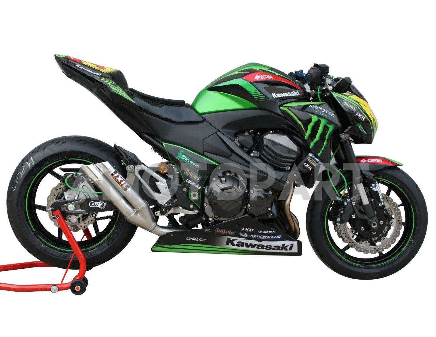 Amotopart 2013-2018 Kawasaki Z800 Green&Black Style1 Fairing Kit