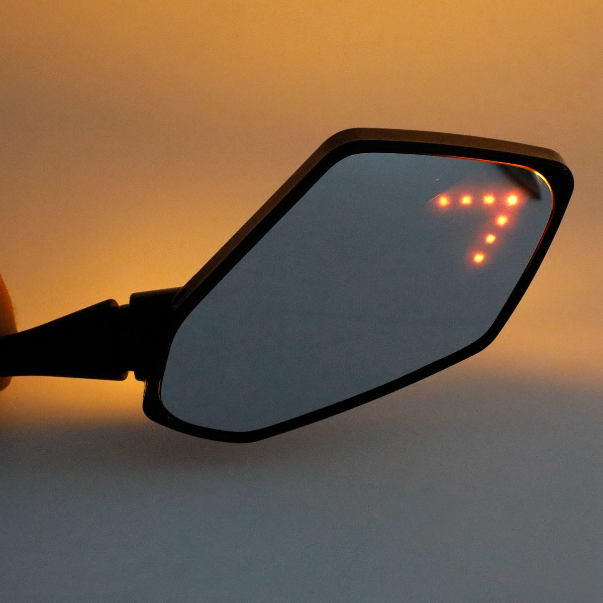 Schwarzes M8-M10-Rückspiegel-LED-Spiegelpaar mit Blinkeranzeige für Aprilia Generic