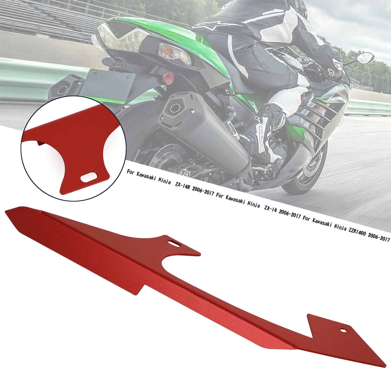 Sprocket Chain Guard Cover For Kawasaki Ninja ZZR1400 ZX14 ZX14R 2006-2017