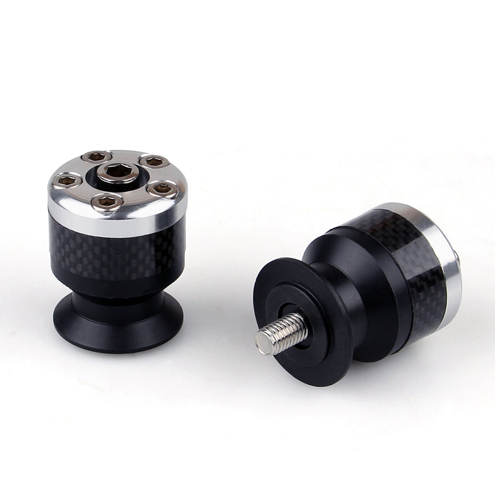 Universal Motorcycle CNC Carbon Fiber 8mm Swingarm Sliders Spools Generic