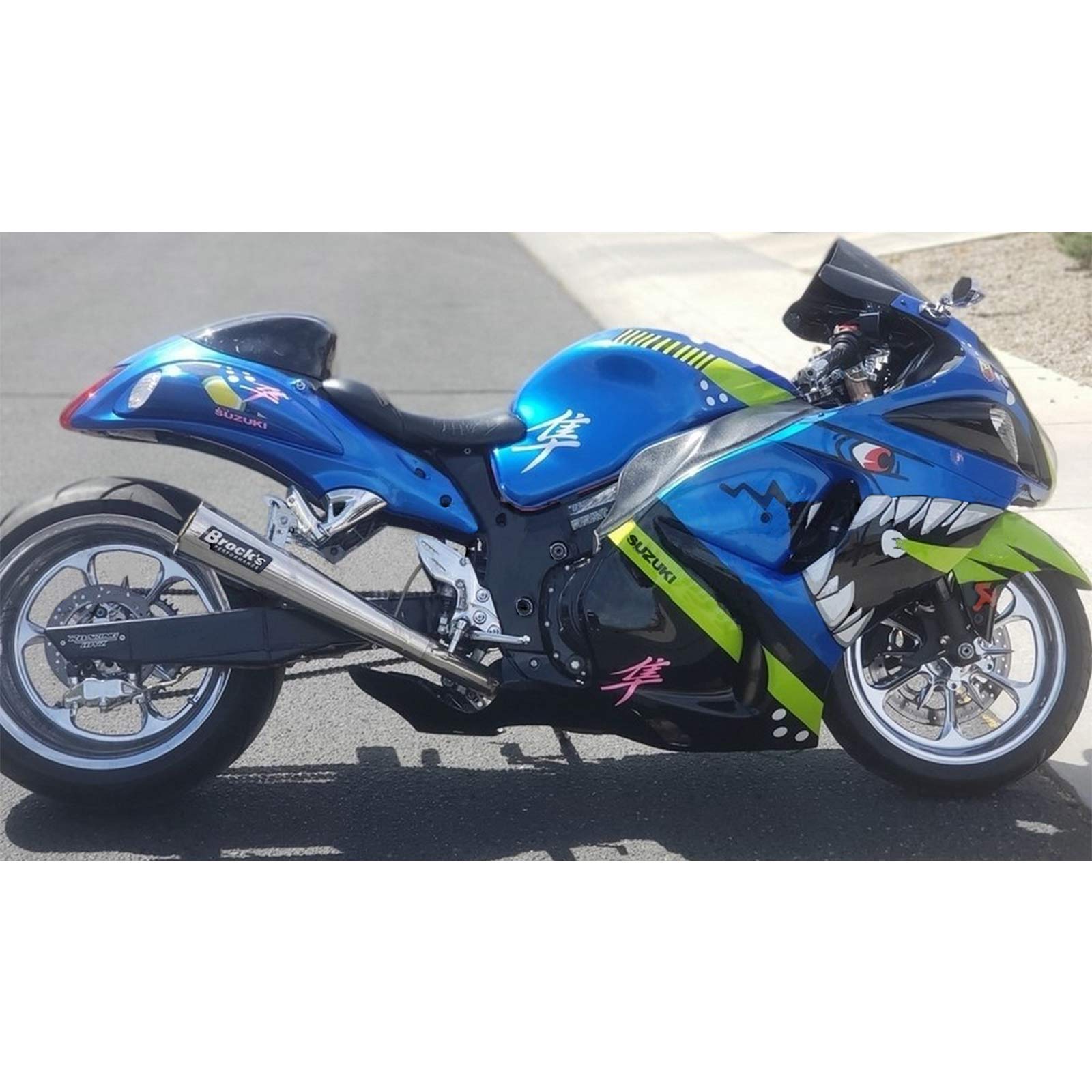 Amotopart Kit carena blu e verde Suzuki Hayabusa GSX1300R 2008-2020