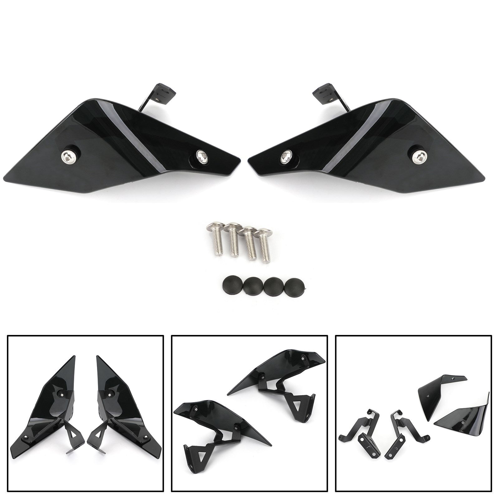 Top Side Wing Windshield Air Deflector For Honda Crf1100L 20+ Made Of Plastic Generic