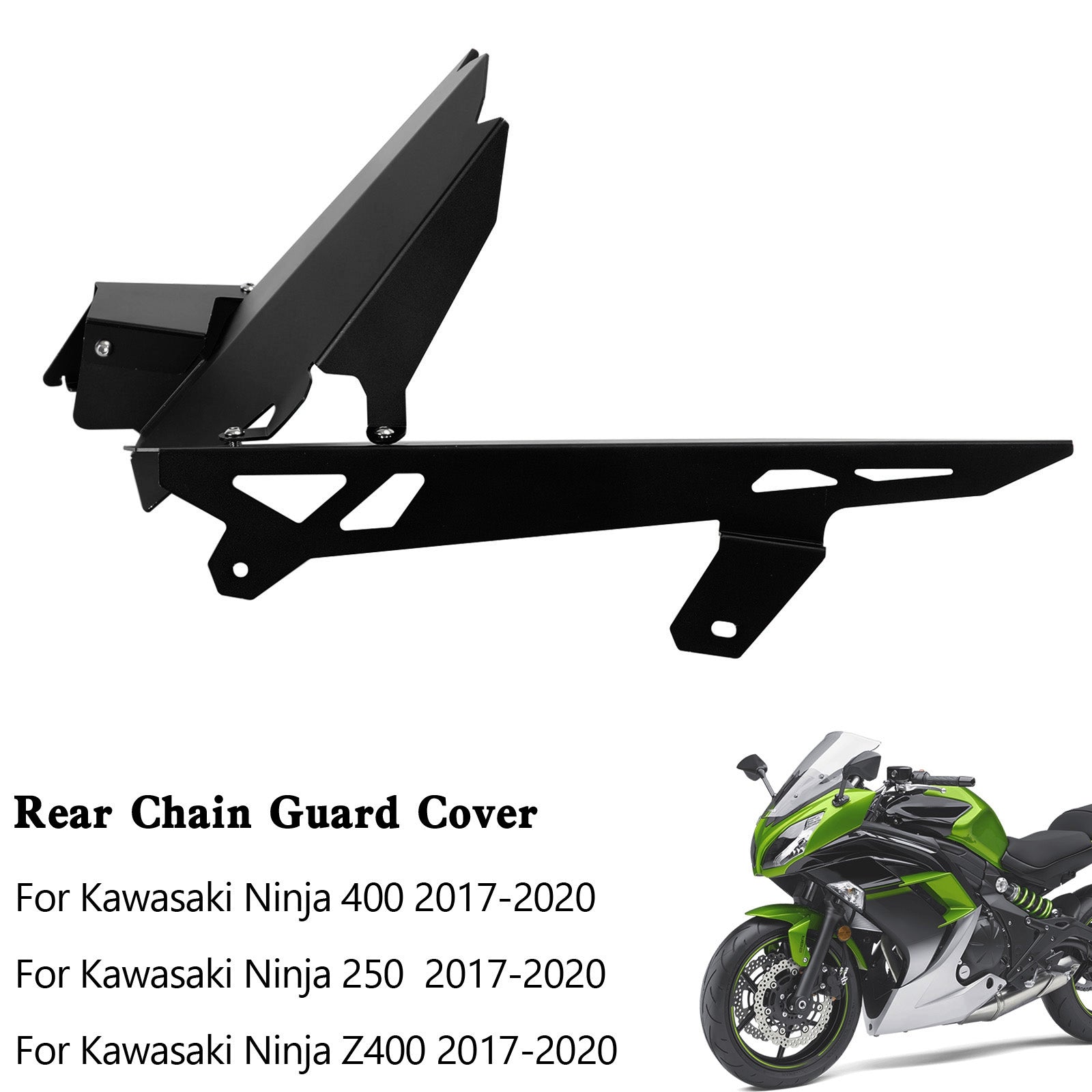 Couvercle de protection de chaîne de pignon pour Kawasaki Ninja 400/250 Z400 2017-2020 générique