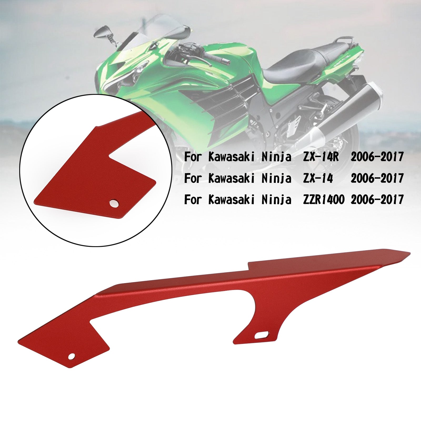 Sprocket Chain Guard Cover For Kawasaki Ninja ZZR1400 ZX14 ZX14R 2006-2017