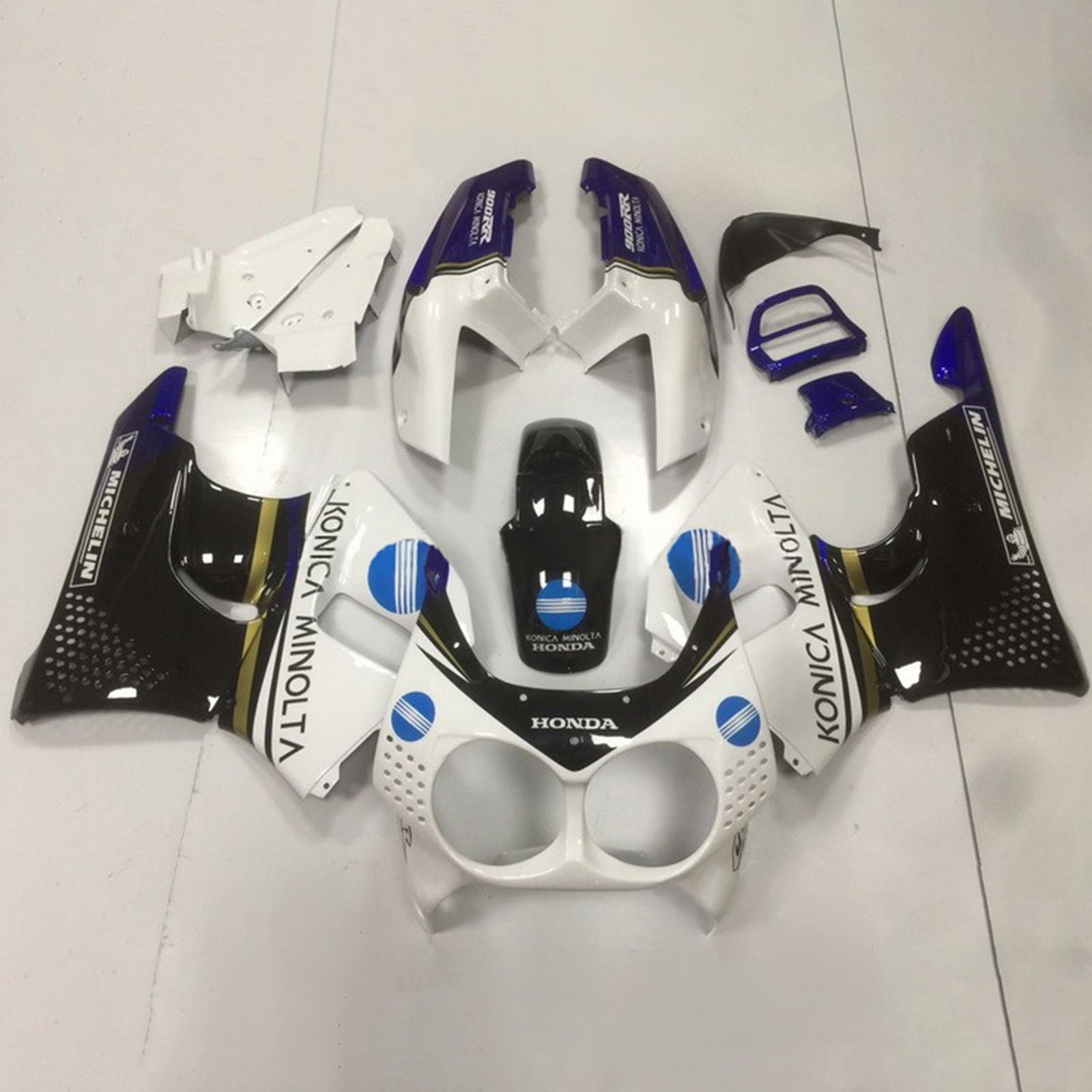 Amotopart 1992-1993 Honda CBR900RR 893 Kit de carénage blanc et noir