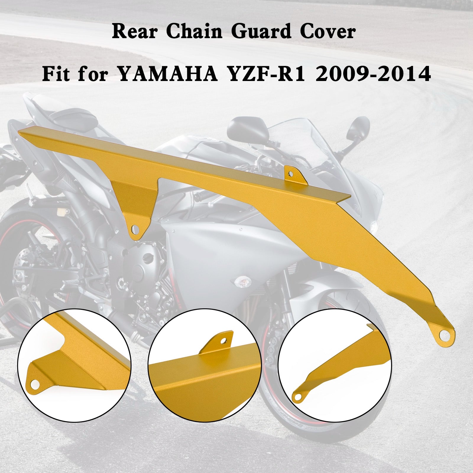 Rear Sprocket Chain Guard Protector Cover For YAMAHA YZF R1 2009-2014 Generic