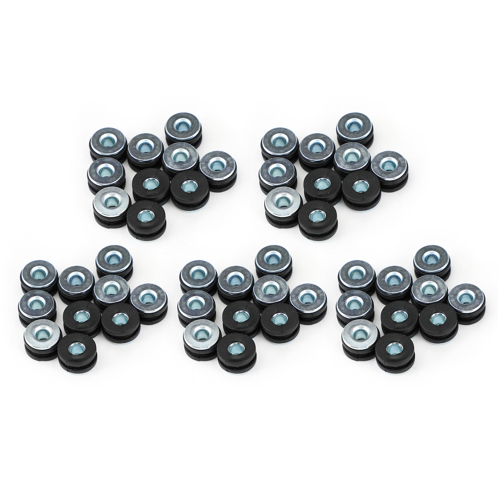 50 Pack Convenient M6 Motorcycle Rubber Grommets Bolt Kit Universal Replacement