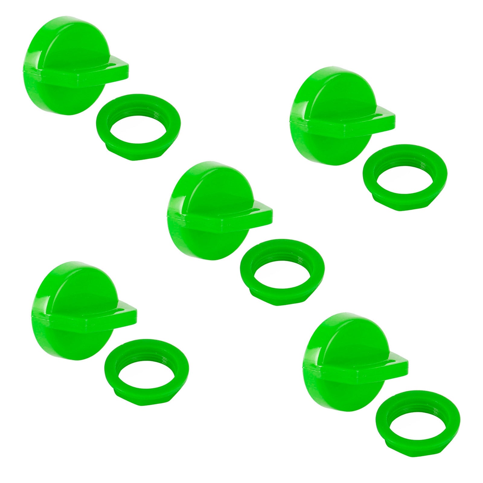 5 uds cubierta de llave de encendido verde con tuerca para Polaris RZR XP 570 800 900 1000 5433534 genérico