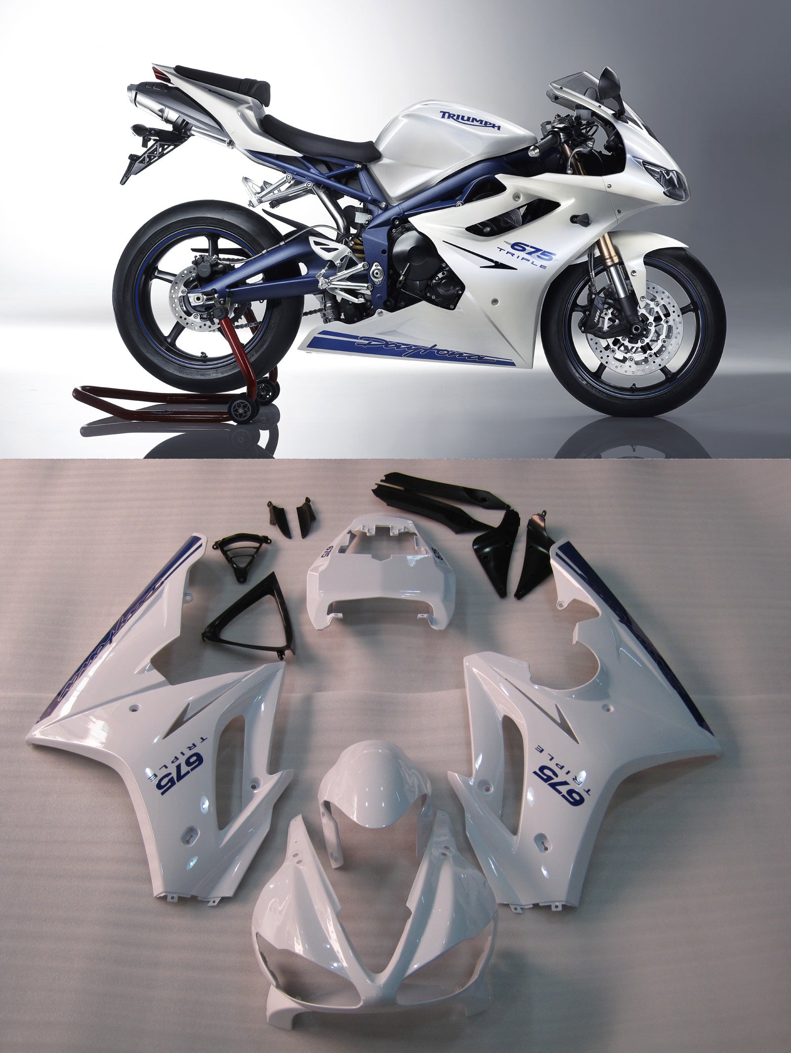 Amotopart Triumph Daytona 675 (2009-2012) Fairing Kit - Style 2