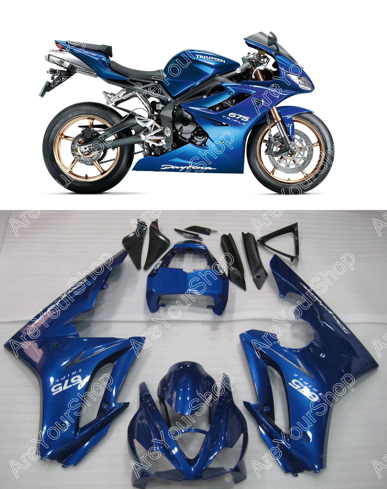 Amotopart Triumph Daytona 675 (2009-2012) Fairing Kit - Style 4