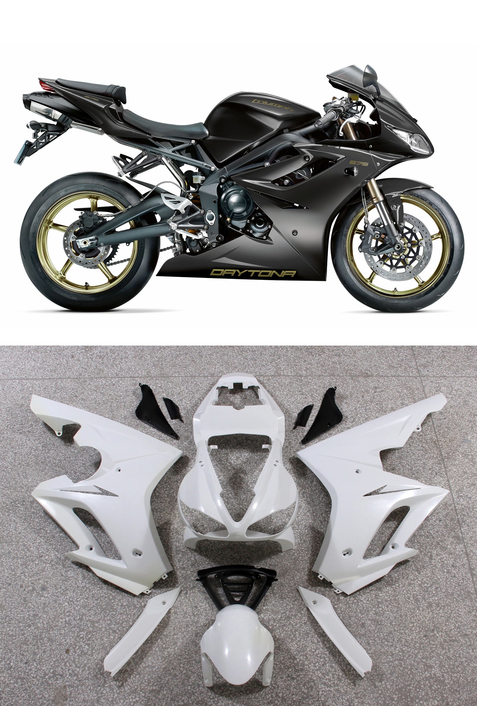 Amotopart Triumph Daytona 675 (2009-2012) Fairing Kit - Style 9