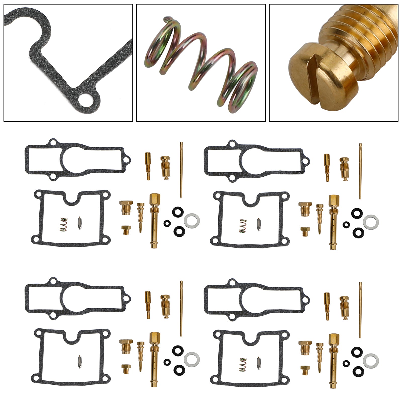 4X Carburetor Rebuild Kit fit for Kawasaki Z400 KZ400FX KZ550 GPZ550 1980-1983