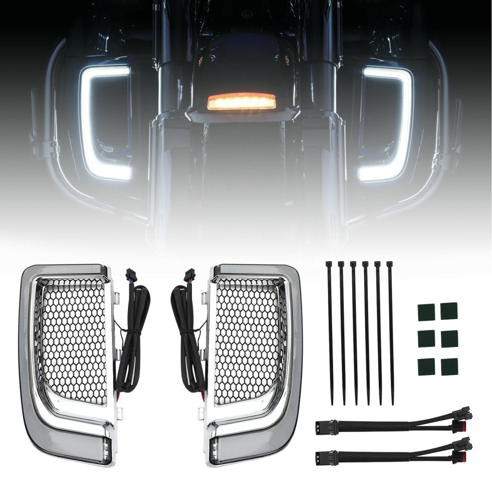 Tracer LED Lower Fairing Lower Grills Lights For Electra FLH/T Road Glide Generic