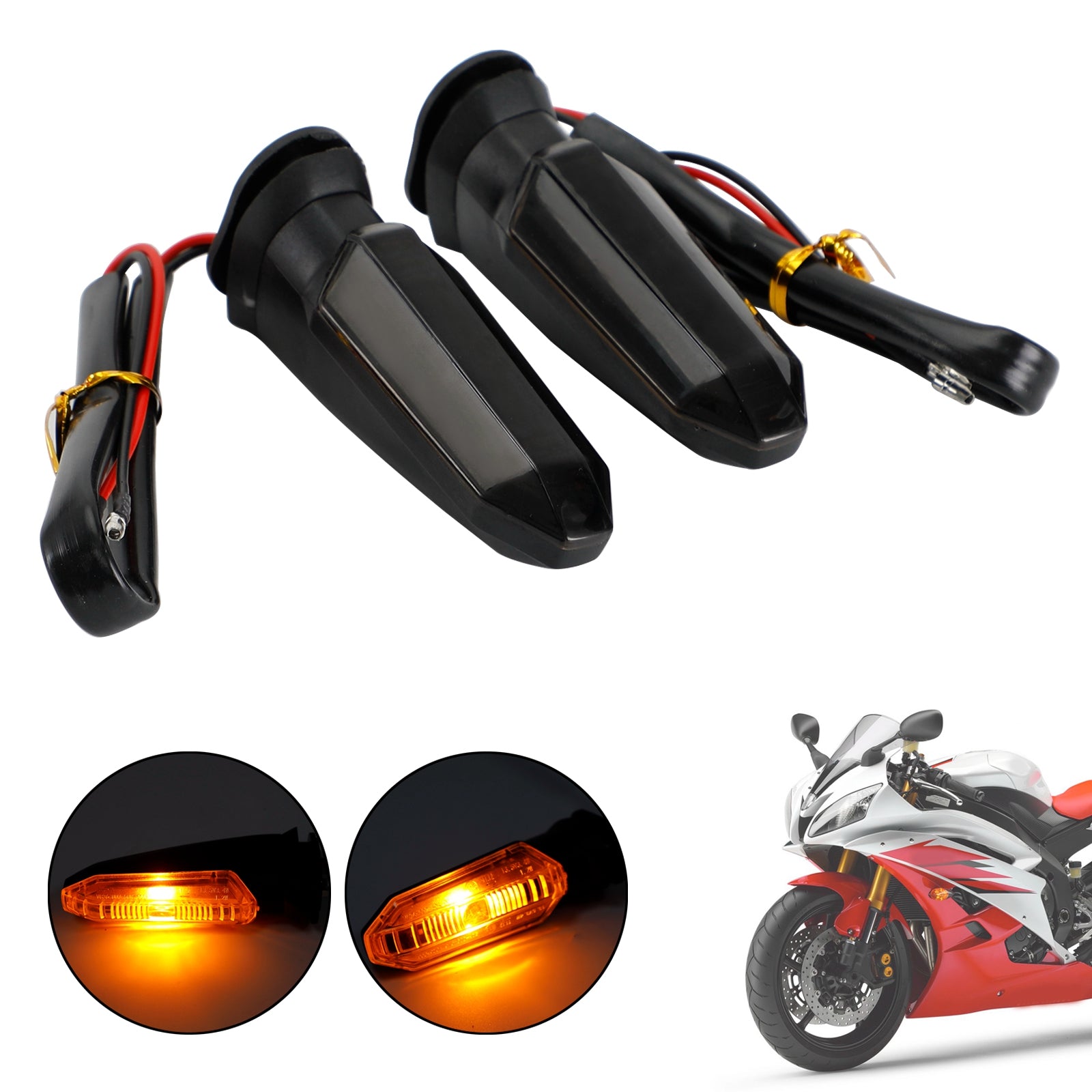 LED Turn Signal Lights Indicator Lamps For HONDA CRF250 CB500 CB650F CTX700