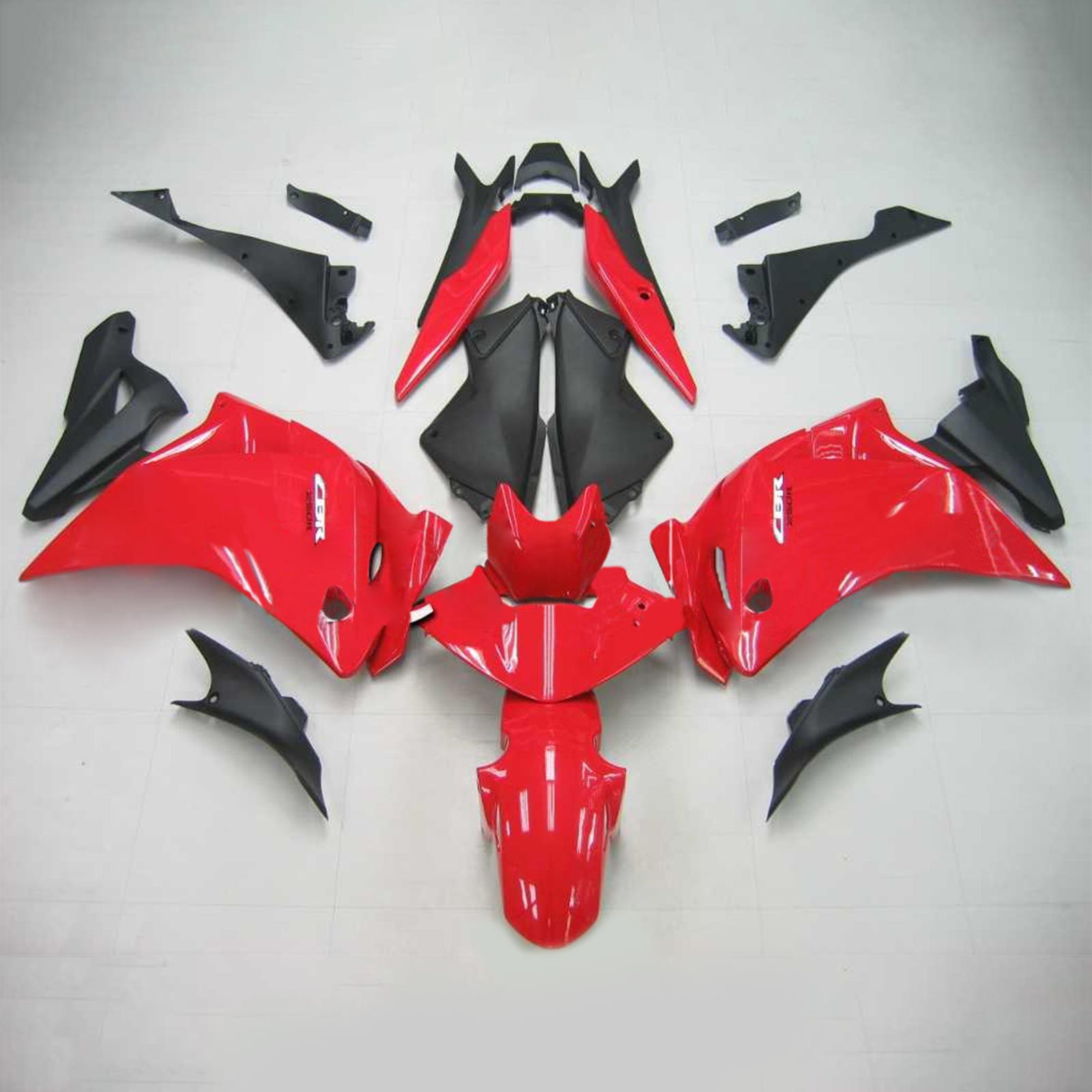 Amotopart Honda CBR250R 2011-2015 Red & Black Fairing Kit