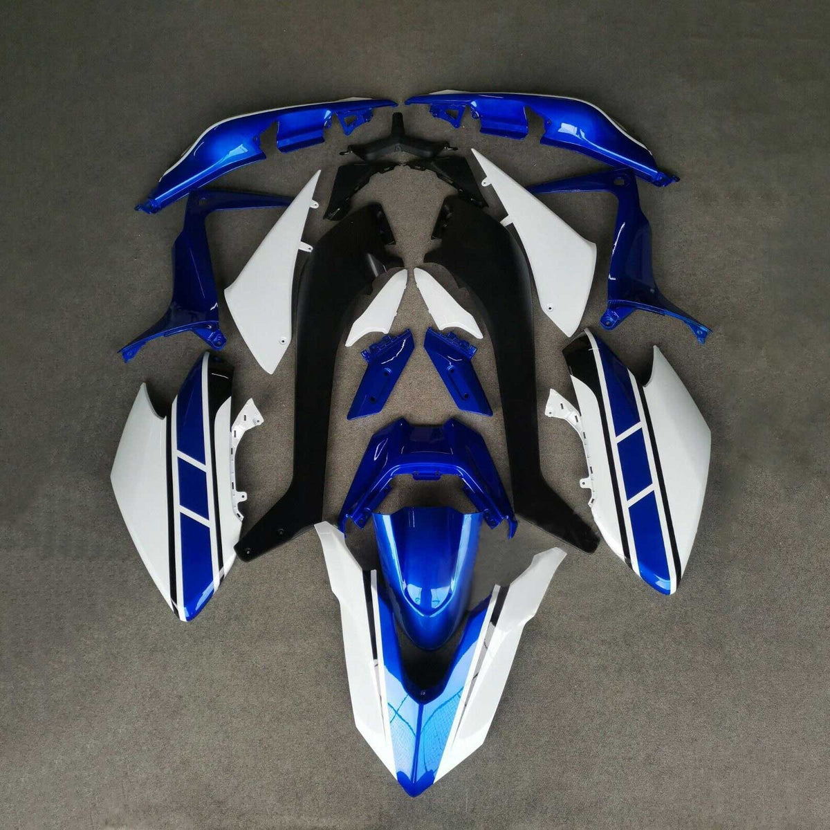 Amotopart 2017-2018 Yamaha T-Max TMAX530 Fairing Blue&White Kit